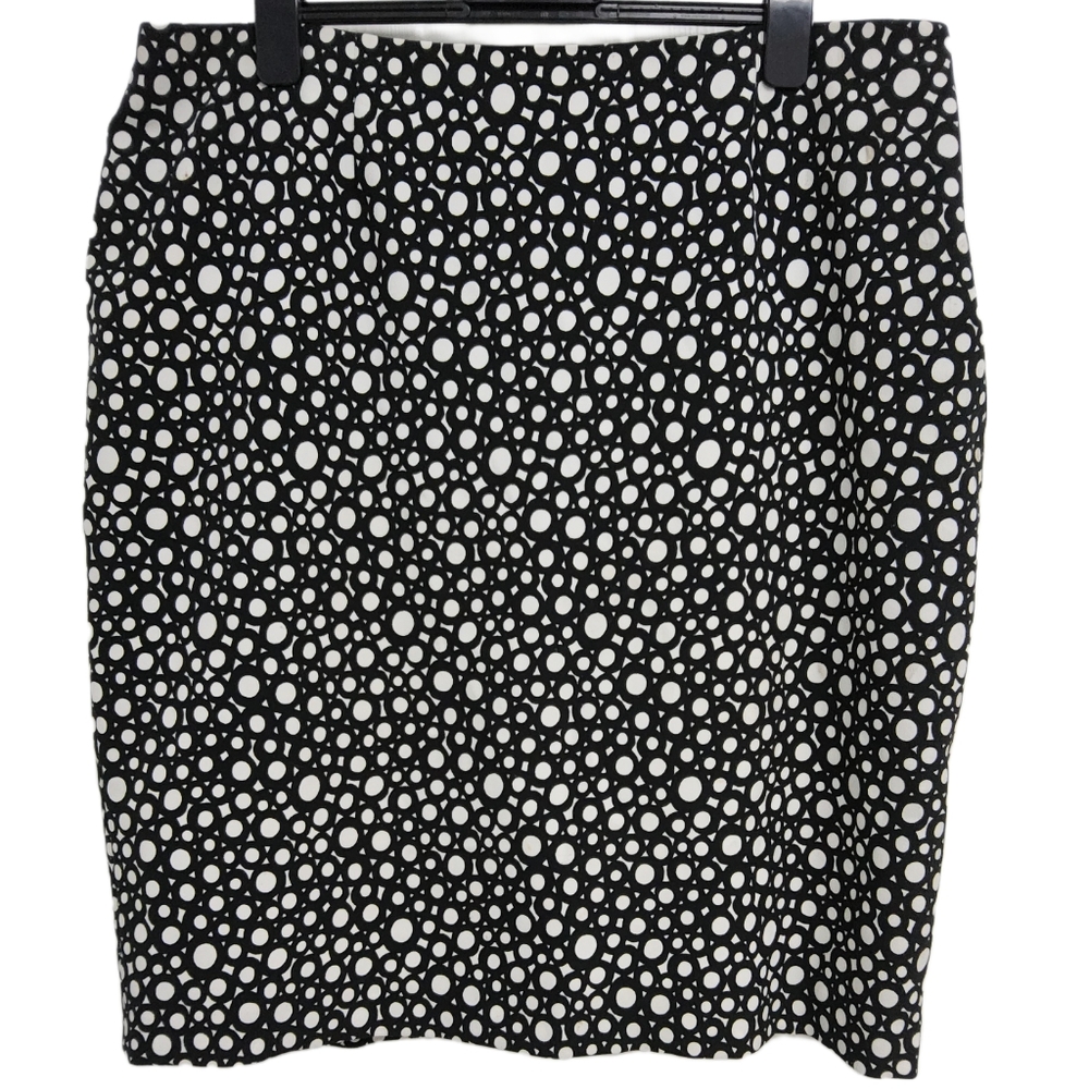 Jones Studio women's black and white polka dot pencil skirt size 20W